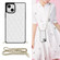 iPhone 14 Crossbody Rhombic Microfiber Leather Phone Case - White