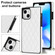 iPhone 14 Crossbody Rhombic Microfiber Leather Phone Case - White