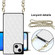 iPhone 14 Crossbody Rhombic Microfiber Leather Phone Case - White