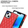 iPhone 14 Crossbody Rhombic Microfiber Leather Phone Case - Red