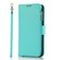 iPhone 14 Microfiber Zipper Leather Phone Case - Mint Green