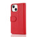 iPhone 14 Microfiber Zipper Leather Phone Case - Red