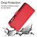 iPhone 14 Microfiber Zipper Leather Phone Case - Red