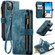 iPhone 14 CaseMe C30 Multifunctional Phone Leather Case  - Blue