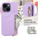 iPhone 14 Crossbody Lanyard Zipper Wallet Leather Phone Case - Purple
