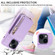 iPhone 14 Crossbody Lanyard Zipper Wallet Leather Phone Case - Purple