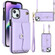 iPhone 14 / 13 RFID Card Slot Phone Case with Long Lanyard - Purple