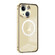 iPhone 14 MagSafe HD Spring Buckle Metal Phone Case - Gold
