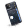 iPhone 14 Denior Oil Wax Cowhide Card Slot Phone Case - Blue