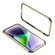 iPhone 14 Four Corners Shockproof Metal Frame Phone Case  - Gold