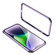 iPhone 14 Four Corners Shockproof Metal Frame Phone Case  - Purple