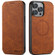 iPhone 14 Suteni J06 Retro Matte Litchi Texture Leather Magnetic Magsafe Phone Case - Khaki