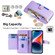 iPhone 14 Sheep Texture Cross-body Zipper Wallet Leather Phone Case - Purple