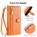 iPhone 14 Sheep Texture Cross-body Zipper Wallet Leather Phone Case - Orange