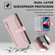 iPhone 14 Sheep Texture Cross-body Zipper Wallet Leather Phone Case - Pink