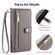 iPhone 14 Sheep Texture Cross-body Zipper Wallet Leather Phone Case - Grey