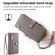 iPhone 14 Sheep Texture Cross-body Zipper Wallet Leather Phone Case - Grey