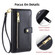 iPhone 14 Sheep Texture Cross-body Zipper Wallet Leather Phone Case - Black
