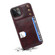 iPhone 14 Denior Oil Wax Cowhide Card Slot Phone Case - Red