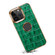 iPhone 14 Denior Crocodile Texture Genuine Leather Electroplating Phone Case - Green