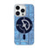 iPhone 14 Navigation Series Matte Texture TPU + PC Magnetic Phone Case - Blue