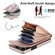iPhone 14 Rhombic Texture Card Bag Phone Case with Long Lanyard - Rose Gold
