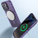 iPhone 14 Skin Feel Semi-transparent Frosted MagSafe Magnetic Phone Case - Purple