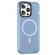 iPhone 14 Skin Feel Semi-transparent Frosted MagSafe Magnetic Phone Case - Blue