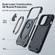 iPhone 14 JOYROOM PC + TPU Dual-layer Shockproof Phone Case with Rotating Holder - Black