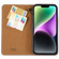 iPhone 14 GEBEI Top-grain Horizontal Flip Leather Phone Case - Brown