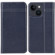iPhone 14 GEBEI Top-grain Horizontal Flip Leather Phone Case - Blue