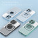 iPhone 14 R-JUST Square Round Mirror PC+TPU Phone Case - Green