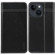 iPhone 14 GEBEI Top-grain Horizontal Flip Leather Phone Case - Black