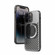 iPhone 14 R-JUST Square Round Mirror PC+TPU Phone Case - Black