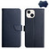 iPhone 14 Genuine Leather Fingerprint-proof Horizontal Flip Phone Case  - Blue