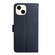 iPhone 14 Genuine Leather Fingerprint-proof Horizontal Flip Phone Case  - Blue