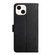 iPhone 14 Genuine Leather Fingerprint-proof Horizontal Flip Phone Case  - Black