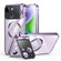 iPhone 14 Large Window Holder MagSafe Magnetic Metal Phone Case - Purple
