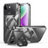iPhone 14 Large Window Holder MagSafe Magnetic Metal Phone Case - Black