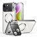 iPhone 14 Large Window Holder MagSafe Magnetic Metal Phone Case - Silver
