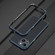 iPhone 14 Aurora Series Lens Protector + Metal Frame Phone Case  - Black Blue