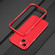 iPhone 14 Aurora Series Lens Protector + Metal Frame Phone Case  - Red