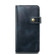 iPhone 14 Denior Oil Wax Cowhide DK Magnetic Button Leather Phone Case - Dark Blue