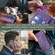 iPhone 14 Plus RFID Anti-theft Brush Magnetic Leather Phone Case  - Purple