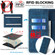 iPhone 14 Plus RFID Anti-theft Brush Magnetic Leather Phone Case  - Blue