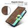 iPhone 14 Plus RFID Anti-theft Brush Magnetic Leather Phone Case  - Brown