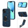 iPhone 14 Plus Armor Ring Wallet Back Cover Phone Case - Blue