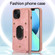 iPhone 14 Plus Armor Ring Wallet Back Cover Phone Case - Pink