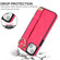 iPhone 14 Plus Non-slip Full Coverage Ring PU Phone Case with Wristband - Rose Red