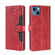 iPhone 14 Plus Skin Feel Magnetic Buckle Leather Phone Case - Red